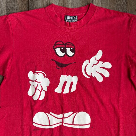 Vintage 90s M&Ms Red T-Shirt 1997 - size Large - Picture 3 of 7